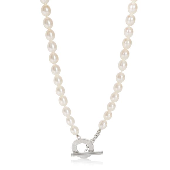 Tiffany & Co. Freshwater Pearl Toggle Necklace in Sterling Silver - Picture 1 of 3